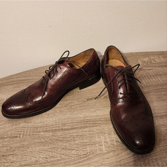 MEN'S JOHNSTON & MURPHY VERY COMFORTABLE BROWN COLOR SIZE 10 - Picture 2 of 7
